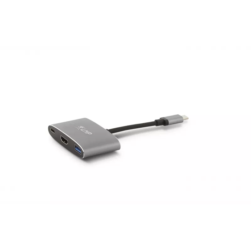 LMP USB-C Combo Hub - HDMI, 3x USB-A, USB-C PD 60W, 5Gbps, kosminio pilko aliuminio, skirta MacBook 12 inch