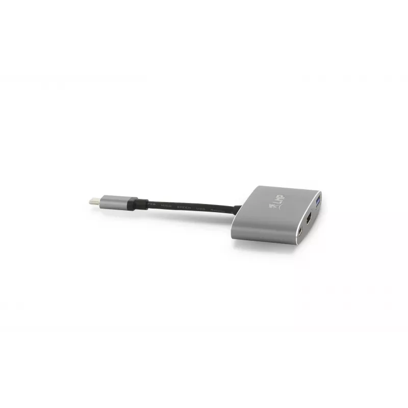LMP USB-C Combo Hub - HDMI, 3x USB-A, USB-C PD 60W, 5Gbps, kosminio pilko aliuminio, skirta MacBook 12 inch