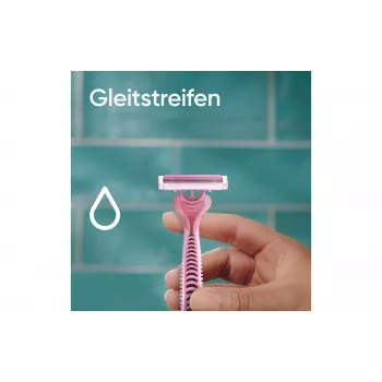 Gillette Simply Venus 3 vienkartinės skutimosi mašinėlės moterims, 3 peiliukų, MoistureRich juostelė, 6 vnt. 8006540826997