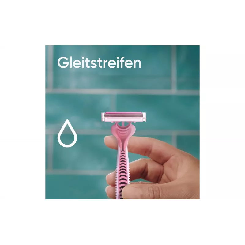 Gillette Simply Venus 3 vienkartinės skutimosi mašinėlės moterims, 3 peiliukų, MoistureRich juostelė, 6 vnt. 8006540826997