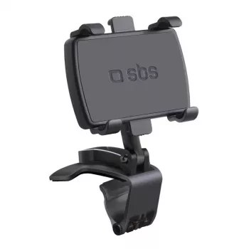 SBS Mobile sukamas automobilio telefono laikiklis su spaustuku prie prietaisų skydelio telefonams iki 7 colių, 360° pasukamas, juodas (TESUPPWHEELK)