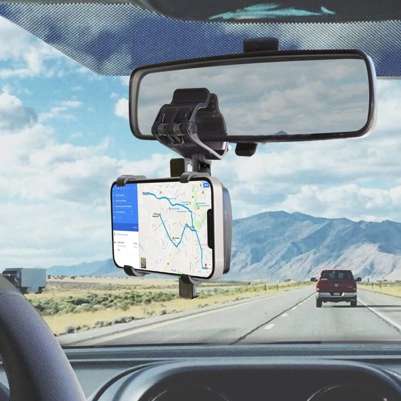SBS Mobile sukamas automobilio telefono laikiklis su spaustuku prie prietaisų skydelio telefonams iki 7 colių, 360° pasukamas, juodas (TESUPPWHEELK)