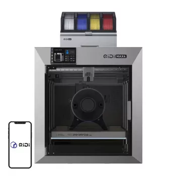 QIDI Max 4 Combo 3D spausdintuvas, 325x325x325mm, CoreXY, 600mm/s, visiškai uždaras, dvigubos pavaros tiesioginė ekstruzija