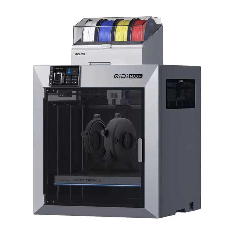 QIDI Max 4 Combo 3D spausdintuvas, 325x325x325mm, CoreXY, 600mm/s, visiškai uždaras, dvigubos pavaros tiesioginė ekstruzija