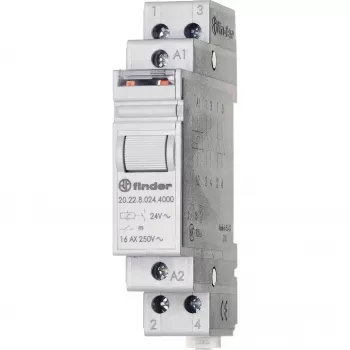 Finder 20.28.9.024.4000 Impulsinė relė 24V AC/DC 2NO 8A