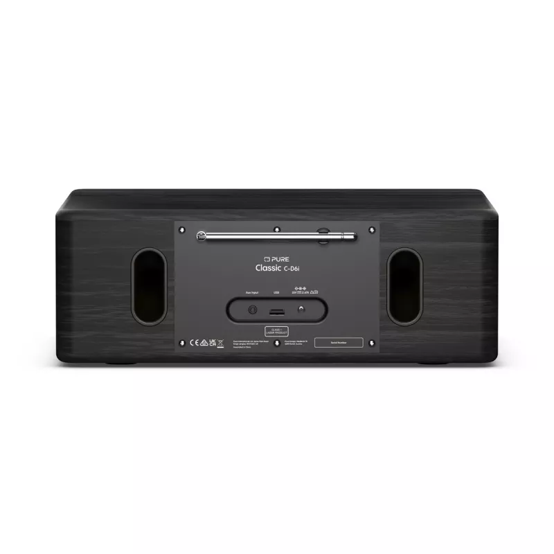 Pure Classic C-D6i internetinis radijas su DAB+ ir FM, juodas / juodas uosis 254587