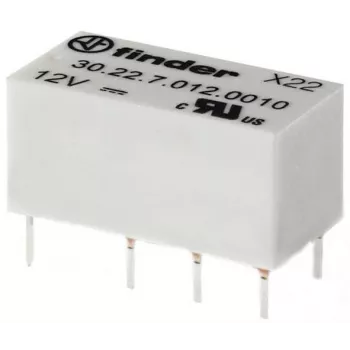 Finder miniatiūrinė PCB relė 30.22.7.012.0020 DPDT 2A 12V DC