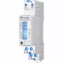 Finder 7M.24.8.230.0001 vienfazis skaitmeninis elektros energijos skaitiklis, 230 V AC, 5(40) A, 1 klasė, LCD, S0 impulso išėjimas, DIN bėgelis, 1 modulis, MID neatitinka