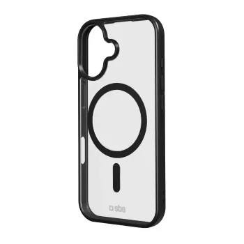 SBS dėklas Apple iPhone 17 permatomas juodas, suderinamas su MagSafe TEMAGCOLIP1763K