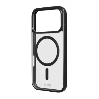 SBS dėklas Apple iPhone 17 Pro permatomas juodas, suderinamas su MagSafe TEMAGCOLIP1763PK