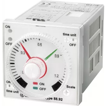 FINDER 88.92.0.240.0000 daugiafunkcė laiko relė, 240 V AC, 2 perjungimo kontaktai, 16 A, DIN bėgelis