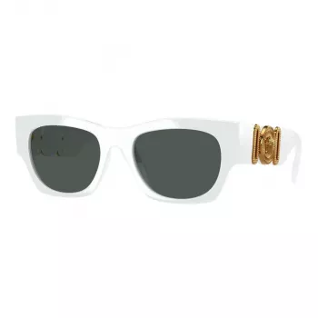 Versace VE4479U31487 moteriški katės akies formos akiniai nuo saulės, juodas rėmelis, pilkas stiklas, 52 mm