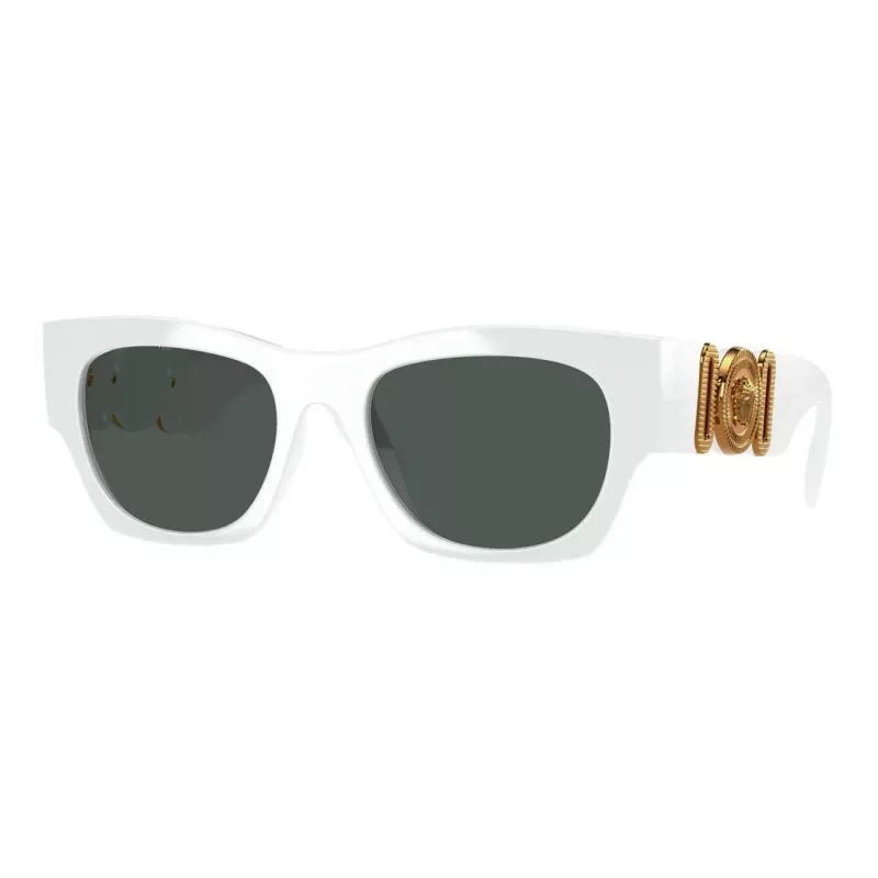 Versace VE4479U31487 moteriški katės akies formos akiniai nuo saulės, juodas rėmelis, pilkas stiklas, 52 mm