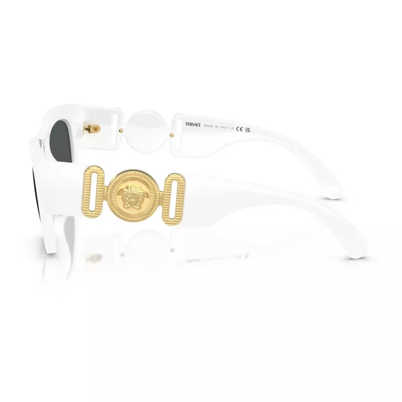 Versace VE4479U31487 moteriški katės akies formos akiniai nuo saulės, juodas rėmelis, pilkas stiklas, 52 mm