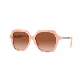 Burberry BE4389-406113 moteriški akiniai nuo saulės, tamsiai havajinio rašto rėmelis, rudi gradientiniai lęšiai, 55/16/140 mm