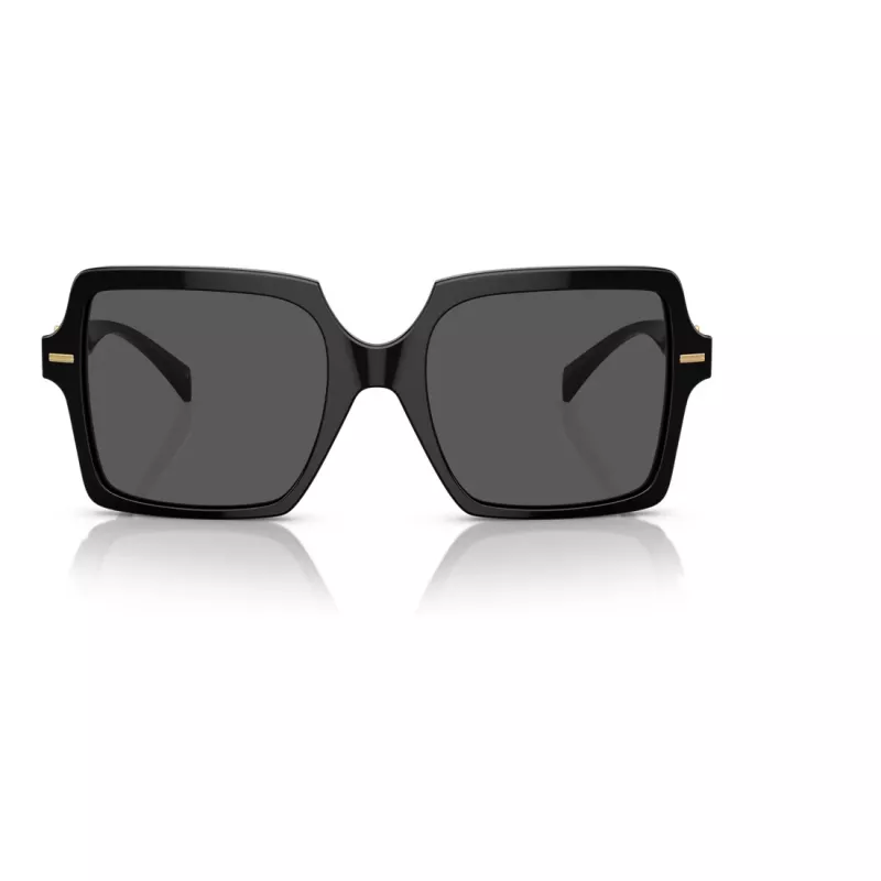 Versace VE4441 GB1-87 moteriški kvadratiniai akiniai nuo saulės, juodi/pilki, 55 mm