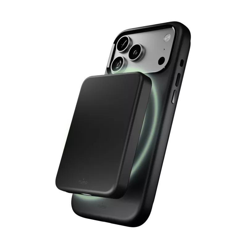 PURO Icon Magnetic dėklas Apple iPhone 17 Pro Max juodas, suderinamas su MagSafe