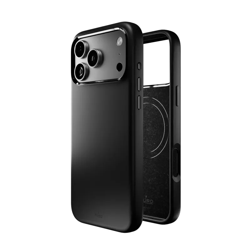 PURO Icon Magnetic dėklas Apple iPhone 17 Pro Max juodas, suderinamas su MagSafe