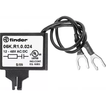 Finder RC slopinimo modulis 06K.R1.0.024, skirtas 24V AC/DC relių ritėms