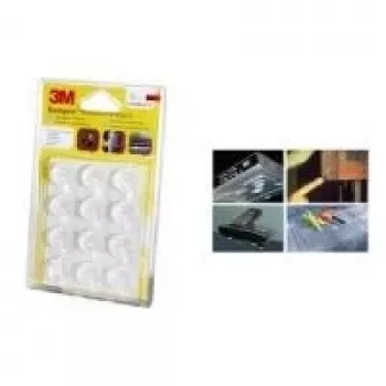 3M Bumpon Apsauginis Bukas SJ5309BL permatomas apvalus 22,3 mm skersmens, 10,1 mm aukščio, lipnus