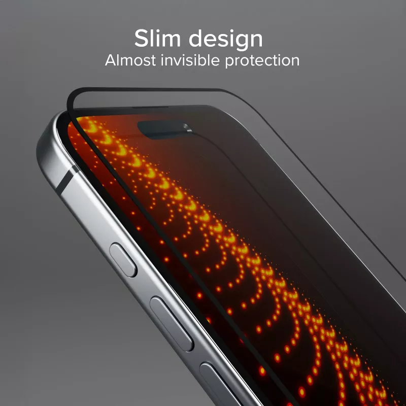 SBS Mobile grūdinto stiklo ekrano apsauga Apple iPhone 16 / iPhone 15 / iPhone 15 Pro - 9H kietumas, atsparus įbrėžimams, oleofobinė, be burbuliukų, 1 vnt. TED3OSCRGLIP1661