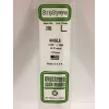 Evergreen polistireno L profilis 350 x 4 x 4 mm, 3 vnt., baltas