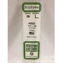 Evergreen polistireno L profilis 350 x 4 x 4 mm, 3 vnt., baltas