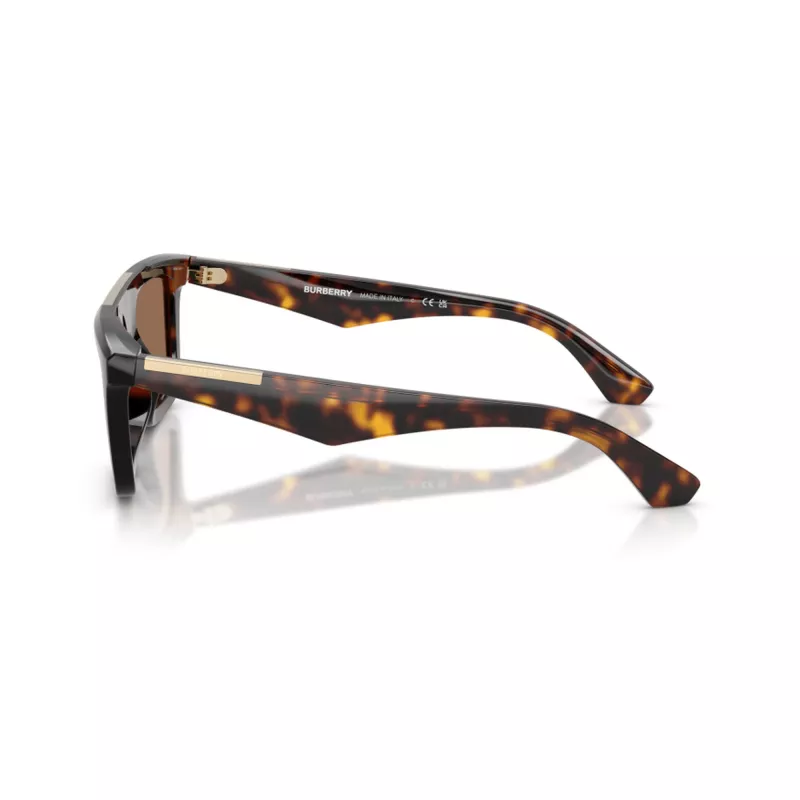 Burberry BE4437U300273 vyriški kvadratiniai akiniai nuo saulės, Havana/Dark Brown, 55-18-145