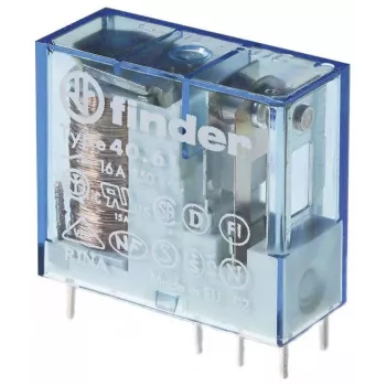 Finder 40.61.7.024.1000 miniatiūrinė galios relė, 1 CO, 16 A, 24 V DC ritė, kištukinė