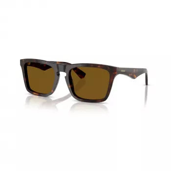 Burberry BE4434-300283 vyriški akiniai nuo saulės, tamsaus havajiečių rašto rėmelis, rudi gradientiniai lęšiai, 57/20/145 mm
