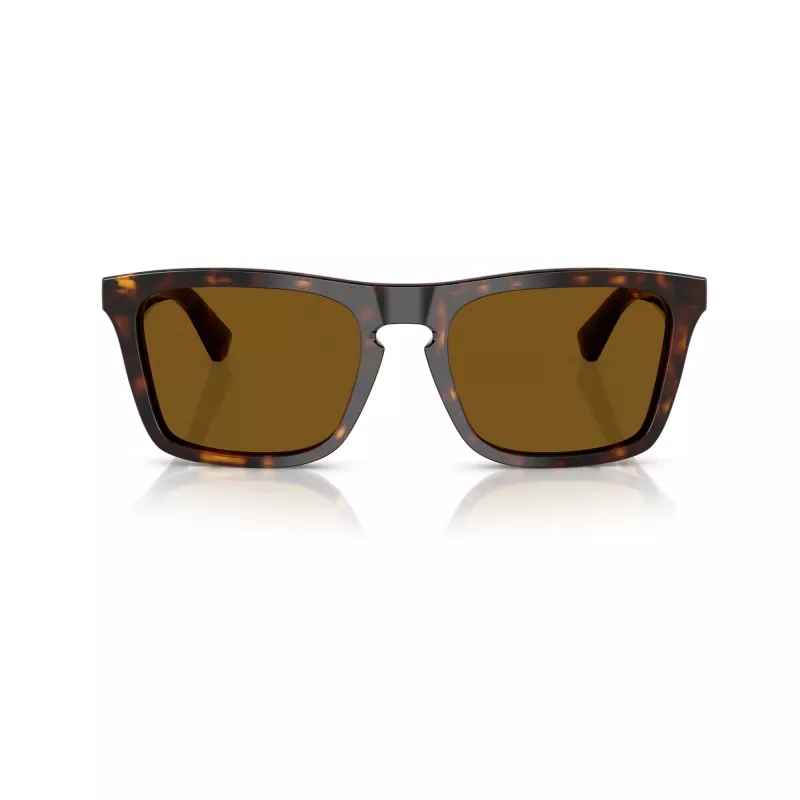 Burberry BE4434-300283 vyriški akiniai nuo saulės, tamsaus havajiečių rašto rėmelis, rudi gradientiniai lęšiai, 57/20/145 mm