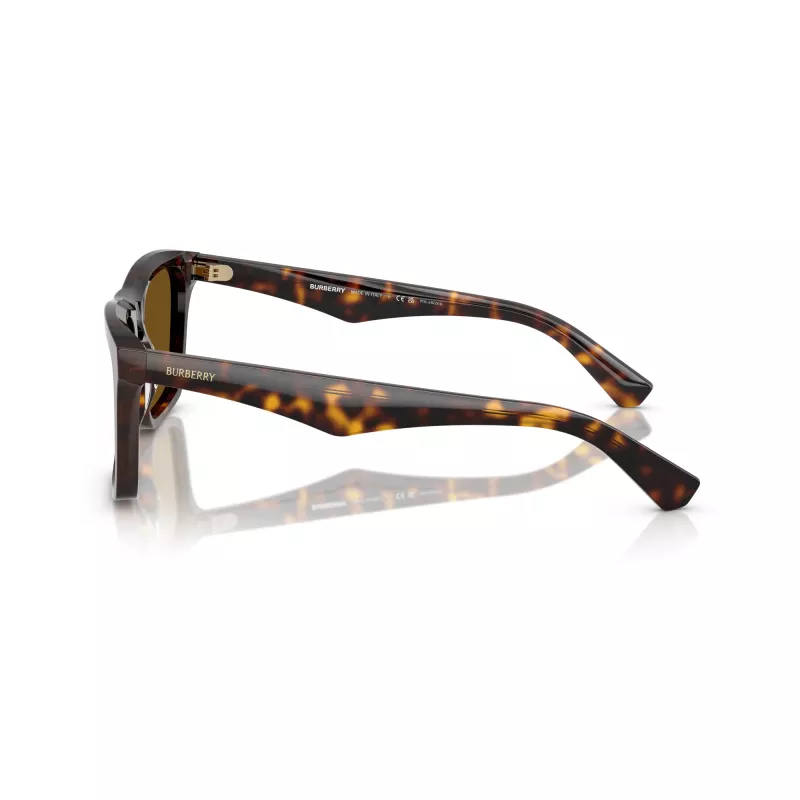 Burberry BE4434-300283 vyriški akiniai nuo saulės, tamsaus havajiečių rašto rėmelis, rudi gradientiniai lęšiai, 57/20/145 mm