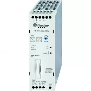 Finder 78.1D.1.230.2415 DIN bėgių maitinimo šaltinis 24 V/DC 5,4 A 130 W