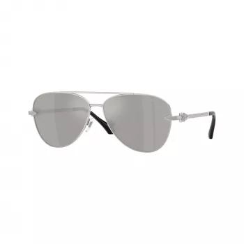 Versace VE2283-10006G vyriški pilotiniai akiniai nuo saulės juodi/pilki veidrodiniai 61mm
