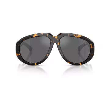 Burberry BE4479U moteriški katės akies formos akiniai nuo saulės, šviesaus havajinio ąžuolo spalvos rėmeliai, pilki gradientiniai lęšiai, 58 mm BE4479U41066G