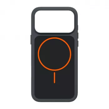 SBS D3O Core dėklas iPhone 18 Pro / 17 Pro, suderinamas su MagSafe, juodai oranžinis