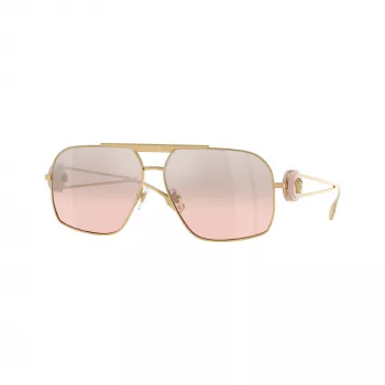 Versace VE2269-10027E moteriški akiniai nuo saulės, šviesiai aukso spalvos rėmeliai, rudi gradientiniai lęšiai, 60/14/140 mm