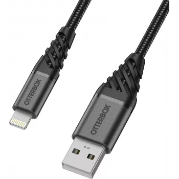 OtterBox Premium Lightning į USB-A kabelis 1m juodas 78-52643