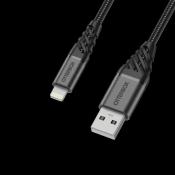 OtterBox Premium Lightning į USB-A kabelis 1m juodas 78-52643