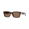 Burberry BE4443-300273 moteriški katės akies formos akiniai nuo saulės, Havana rėmelis, rudi gradientiniai lęšiai, 55mm