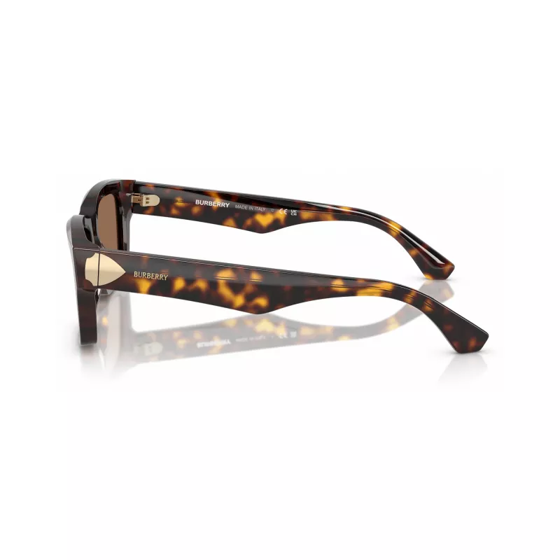 Burberry BE4443-300273 moteriški katės akies formos akiniai nuo saulės, Havana rėmelis, rudi gradientiniai lęšiai, 55mm