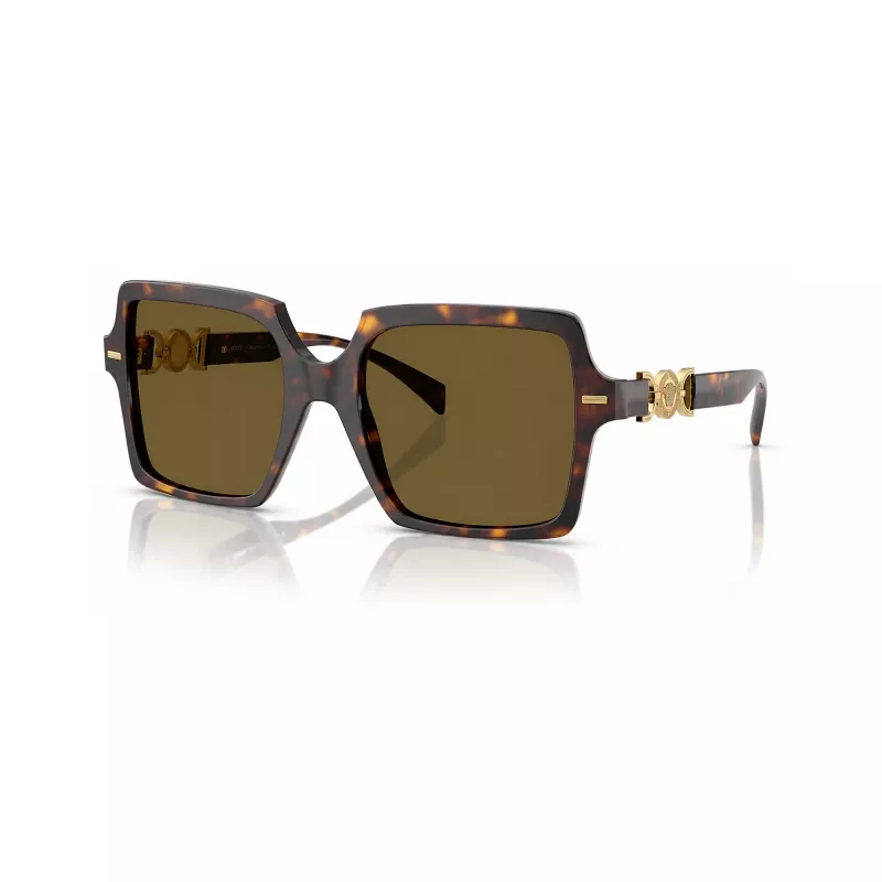 Versace VE4441-108-73 moteriški akiniai nuo saulės - Havana rėmelis, rudi lęšiai, 55mm