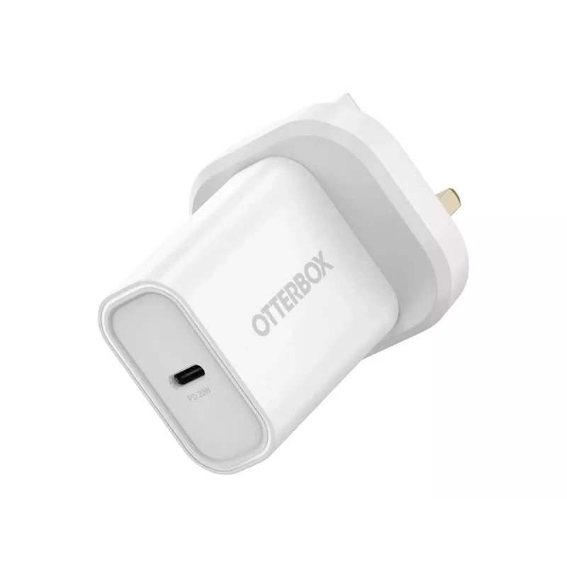 OtterBox 20W USB-C PD sieninis įkroviklis - baltas 78-81346