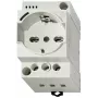 Finder 7U serijos valdymo spintos kištukinis lizdas, 230 V AC, 16 A, Schuko, DIN bėgio montavimas, pilkas (RAL 7035) 7U.00.8.230.0000