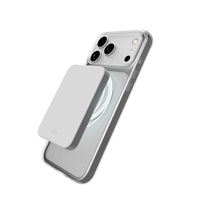 PURO Mag Cover Apple iPhone 17 Pro dėklas - permatomas pilkas rožinis PUIPC17P6303MAGTRGRS