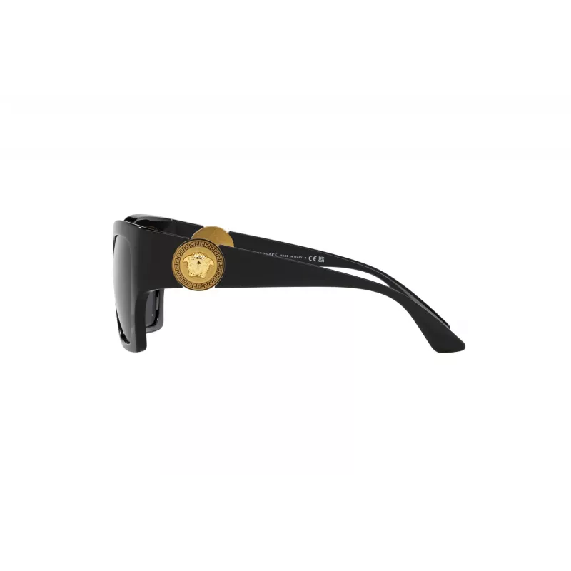 Versace VE4452 GB1/87 moteriški kačių akies formos akiniai nuo saulės, juodi/pilki, 54 mm