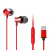 Ausinės AIWA ESTM-50USB-C/RD su mikrofonu, USB-C, raudonos