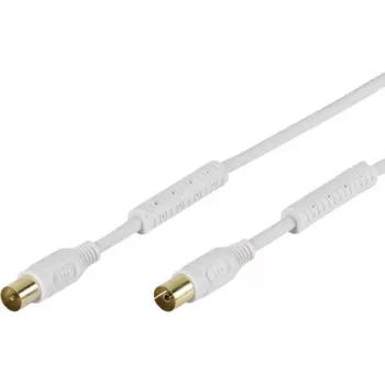 Vivanco SAT antenos kabelis 3 m baltas koaksialinis IEC tėvinis į moterišką 75 Ohm dvigubai ekranuotas VVAN30FEDBGW