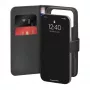 PURO Booklet dėklas iPhone 17 Pro, juodas ekologiškos odos su 2 kortelių skyreliais PUIPC17P63BOOKC8BLK