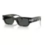Versace moteriški akiniai nuo saulės VE4465-545687, juodas rėmelis, tamsiai pilki stiklai, 54 mm